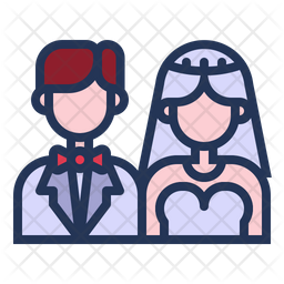 256x256 Married Icon Of Colored Outline Style