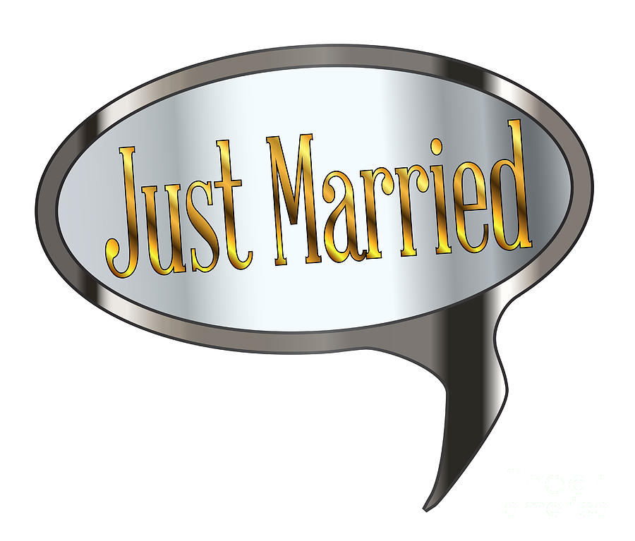 900x767 Just Married Icon Digital Art