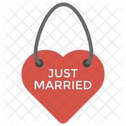 256x256 Just Married Icon Of Flat Style