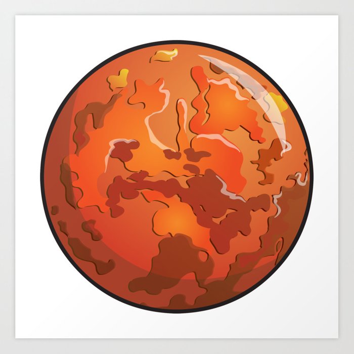 700x700 Mars Icon Art Print