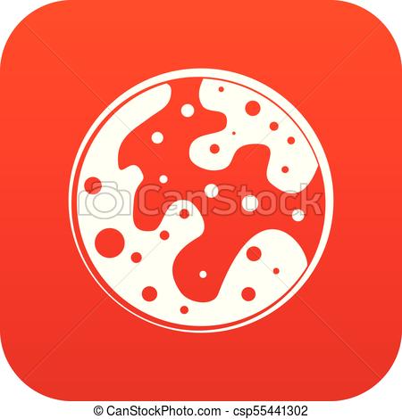 450x470 Mars Icon Digital Red For Any Design Isolated On White Vector