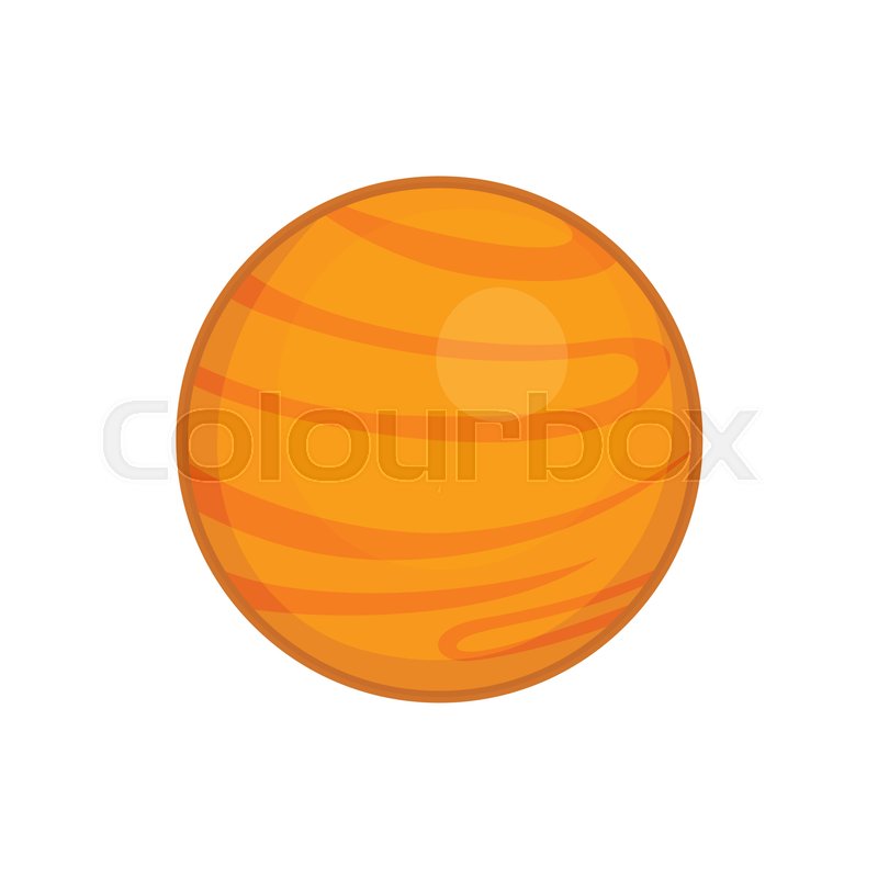 800x800 Mars Icon In Cartoon Style Isolated On Stock Vector Colourbox