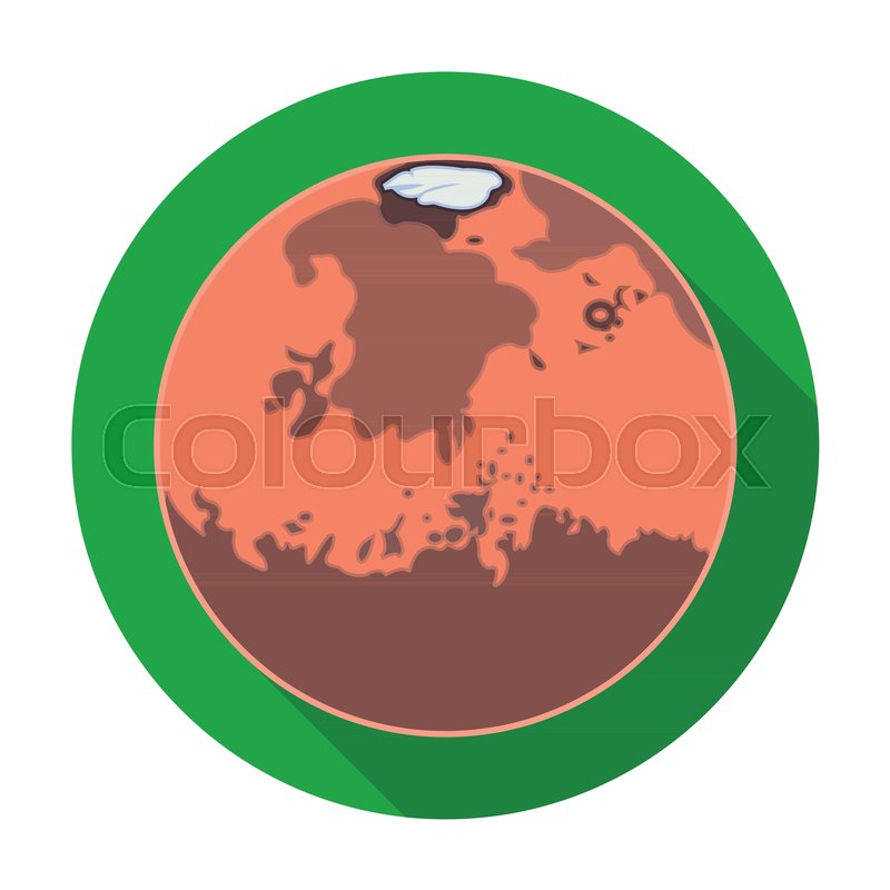 800x800 Mars Icon In Flat Design Isolated On Stock Vector Colourbox