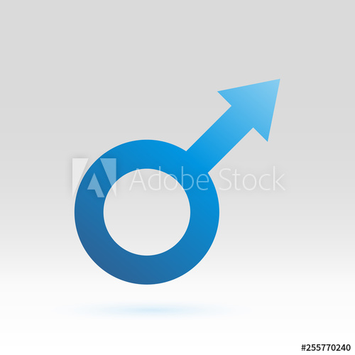 500x500 Male Sex Sign In Blue Color Sword Of Mars Icon