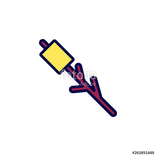 500x500 Marshmallow Icon Vector Illustration In Filled Style For Any