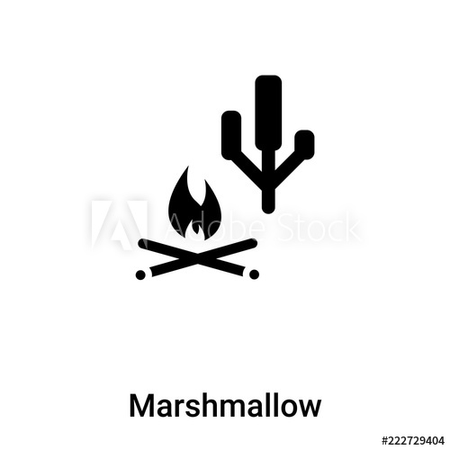 500x500 Marshmallow Icon Vector Isolated On White Background, Logo Concept