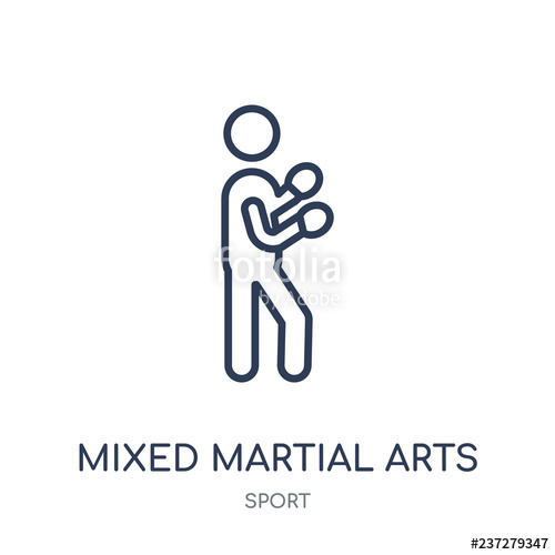 500x500 Mixed Martial Arts Icon Mixed Martial Arts Linear Symbol Design