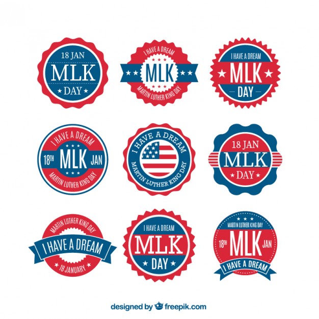 626x626 Martin Luther King Day Badges Collection Free Vectors Ui Download