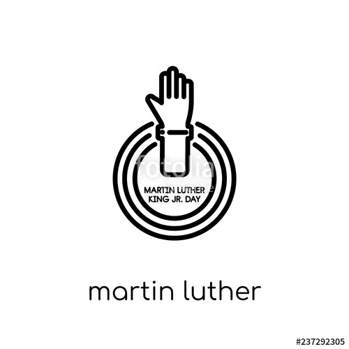500x500 Martin Luther King Day Icon Trendy Modern Flat Linear Vector Ma