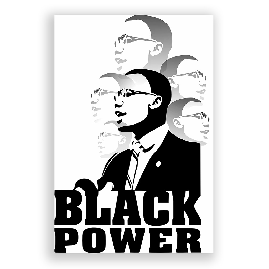 1024x1024 Poster Print Wall Art Martin Luther King Black Power Portrait