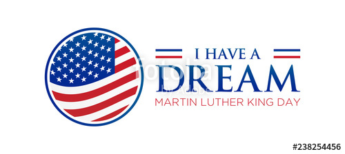 500x224 I Have A Dream Martin Luther King Jr Day Icon Stock Image