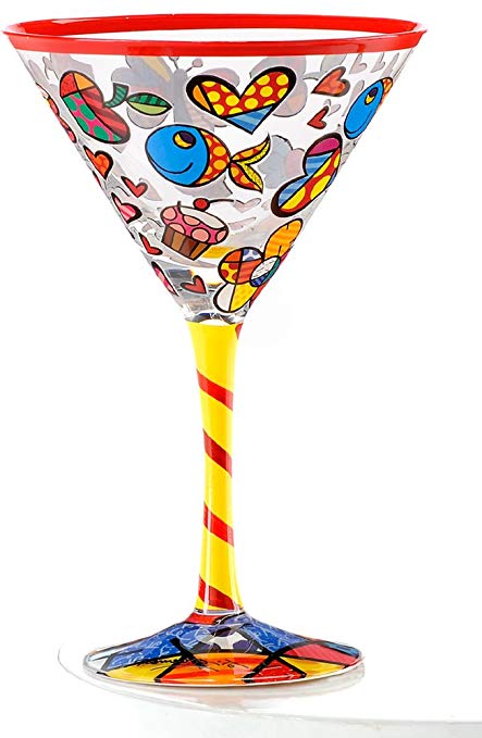 443x679 Romero Britto Martini Glass