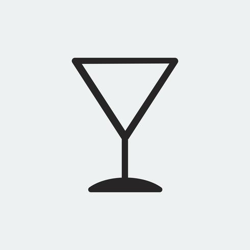 490x490 Martini Cocktail Glass Icon Illustration