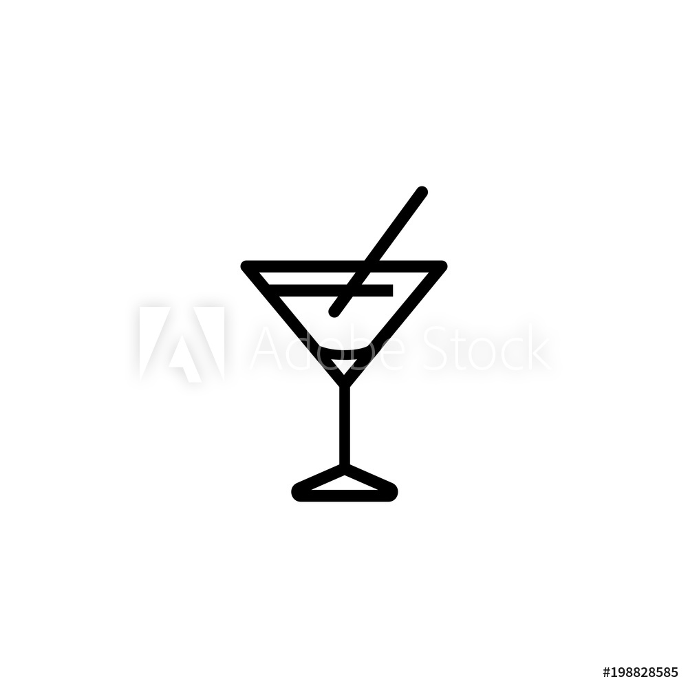 1000x1000 Photo Art Print Martini Glass Icon Europosters