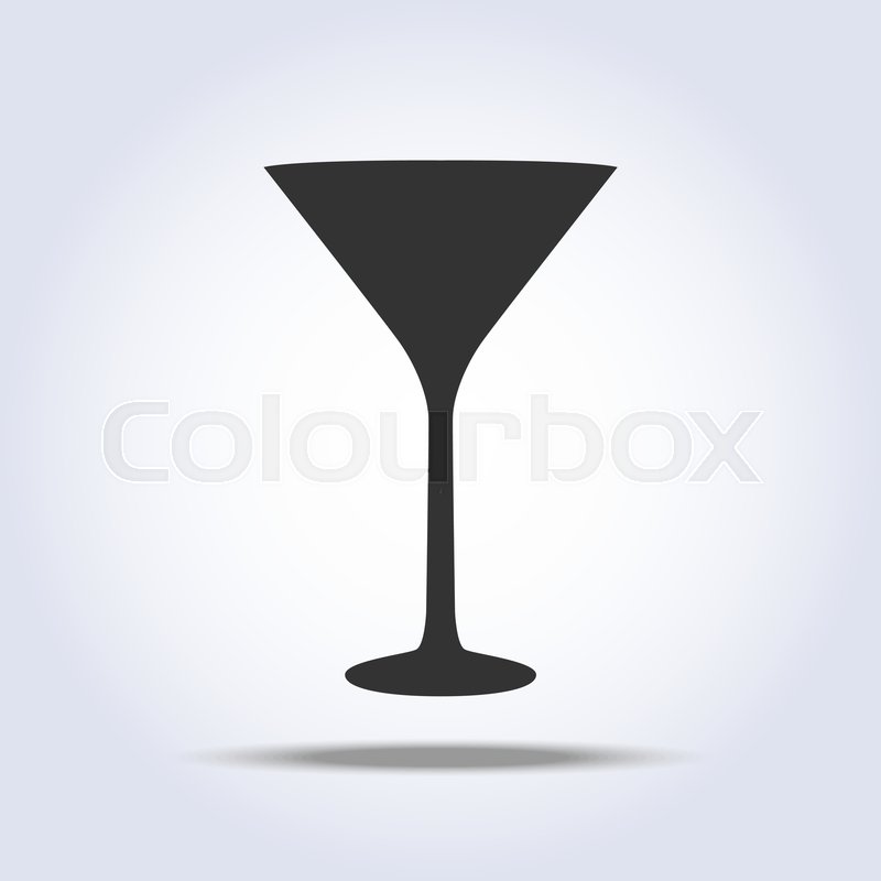 800x800 Wineglass Martini Glass Icon Object On Stock Vector Colourbox