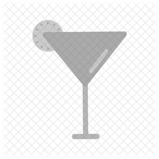 512x512 Cocktail Glass Icon Of Flat Style