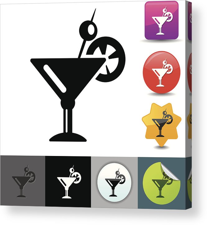 Martini Icon Solicosi Series Acrylic Print 665x724 Martini Icon Solicosi Series Acrylic Print