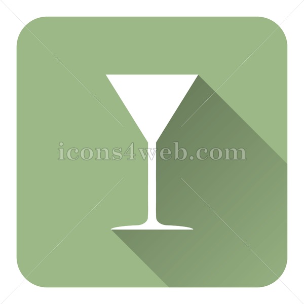 Martini Glass Flat Icon With Long Shadow Vector 600x600 Martini Glass Flat Icon With Long Shadow Vector