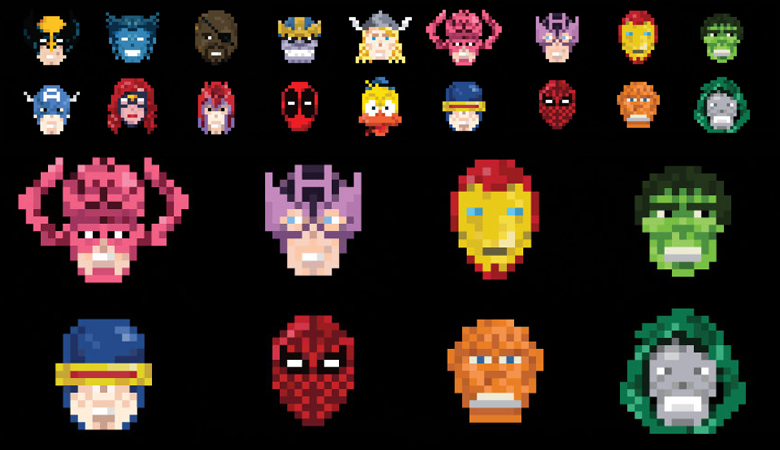 780x450 Freebie Pixelated Marvel Character Avatars