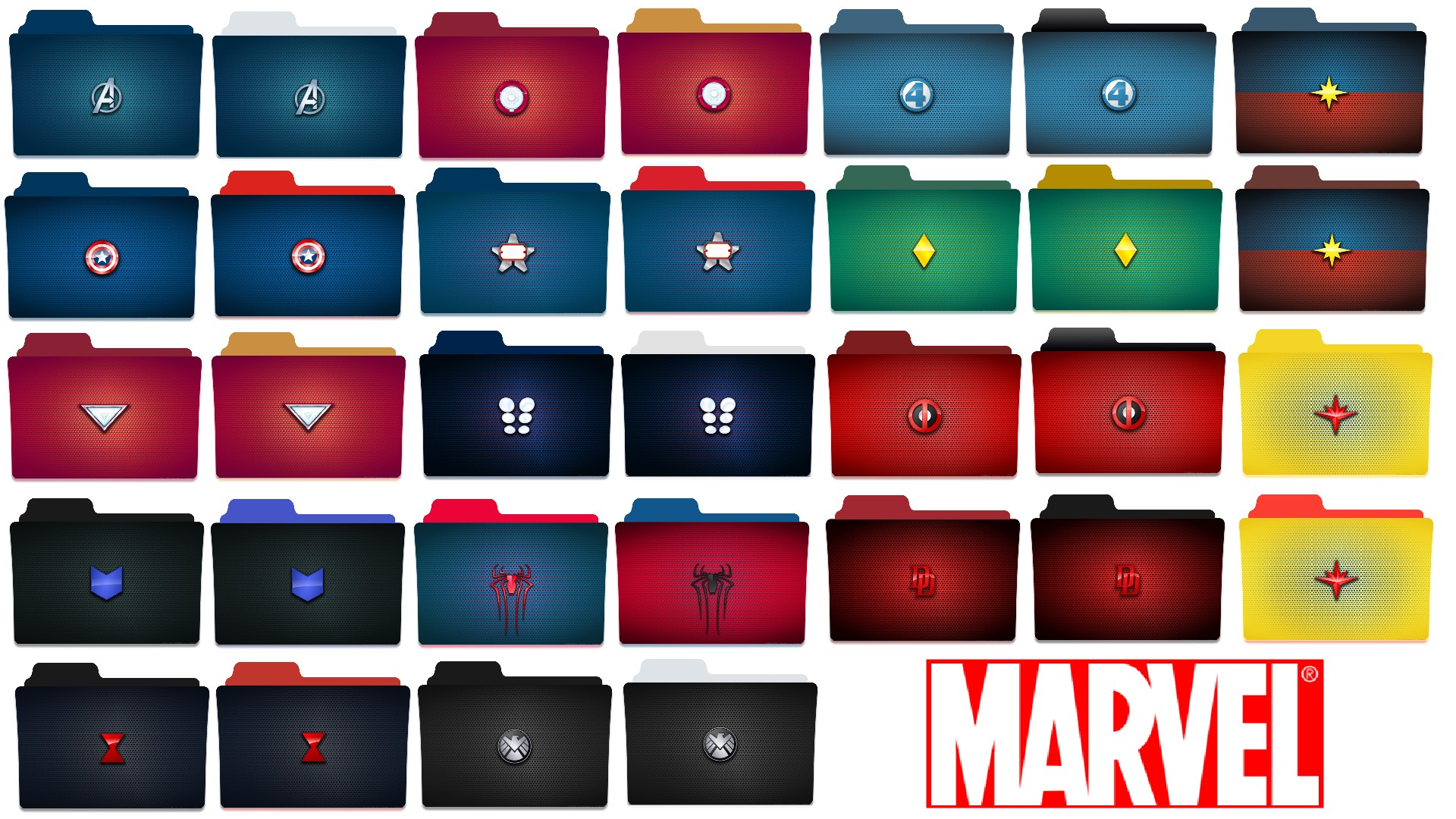 1920x1080 Marvel Icon Pack