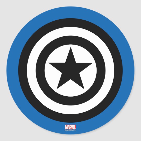 540x540 Captain America Shield Icon Classic Round Sticker