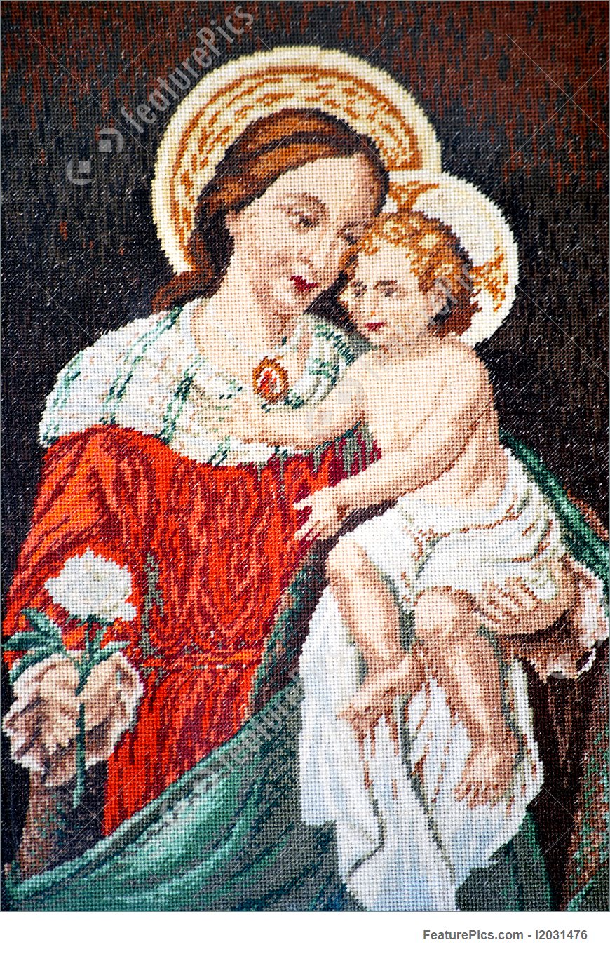 870x1360 Virgin Mary With Jesus Icon Photo