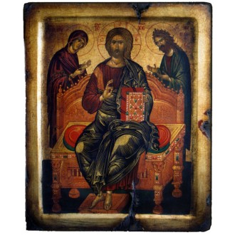 Jesus Christ With Virgin Mary And John The Baptist Byzantine Icon 330x330 Jesus Christ With Virgin Mary And John The Baptist Byzantine Icon