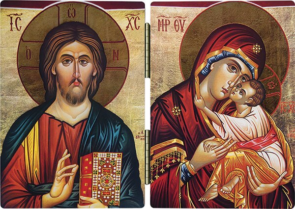 Jesus And Mary Icon Diptych 600x426 Jesus And Mary Icon Diptych