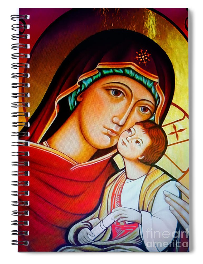 Mary And Jesus Icon Spiral Notebook For Sale 770x1000 Mary And Jesus Icon Spiral Notebook For Sale