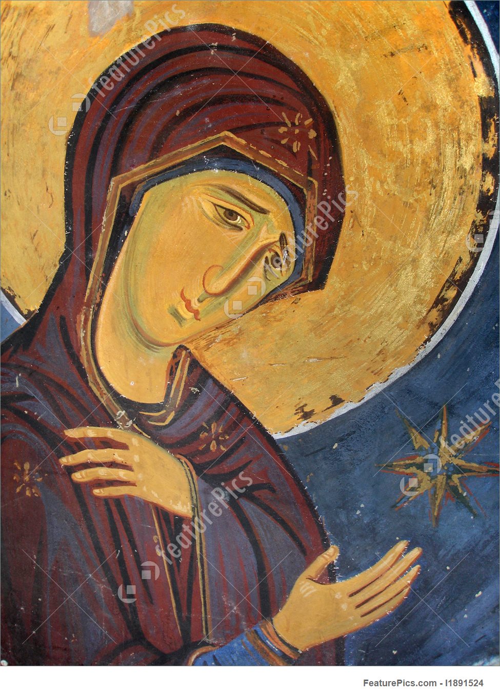 975x1360 Painting Art Virgin Mary Icon