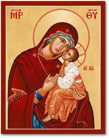 356x450 Blessed Virgin Mary Icons Sweet Kissing Icon Monastery Icons