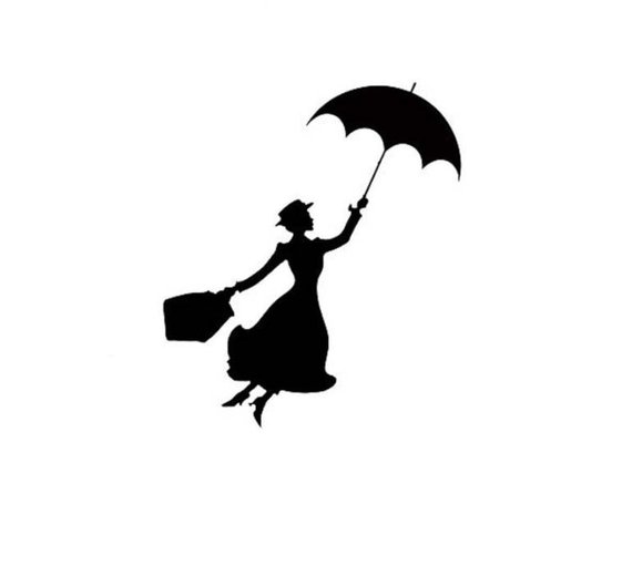570x511 Mary Poppins Silhouette Die Cut Embellishment Cardstock Disney