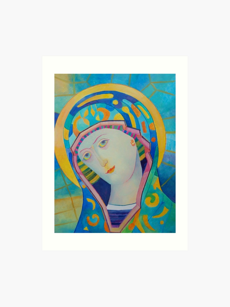 750x1000 Queen Of Heaven, Madonna Virgin Mary Icon Art Print