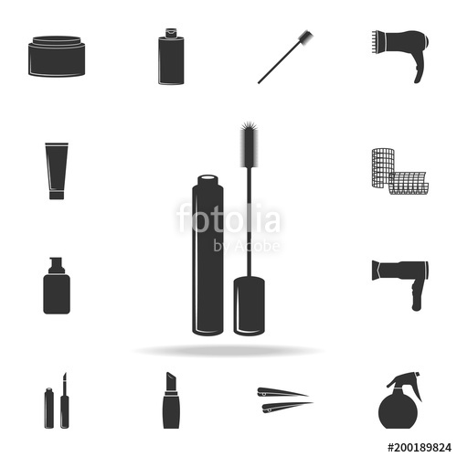 500x500 Mascara Icon Detailed Set Of Beauty Salon Icons Premium Quality
