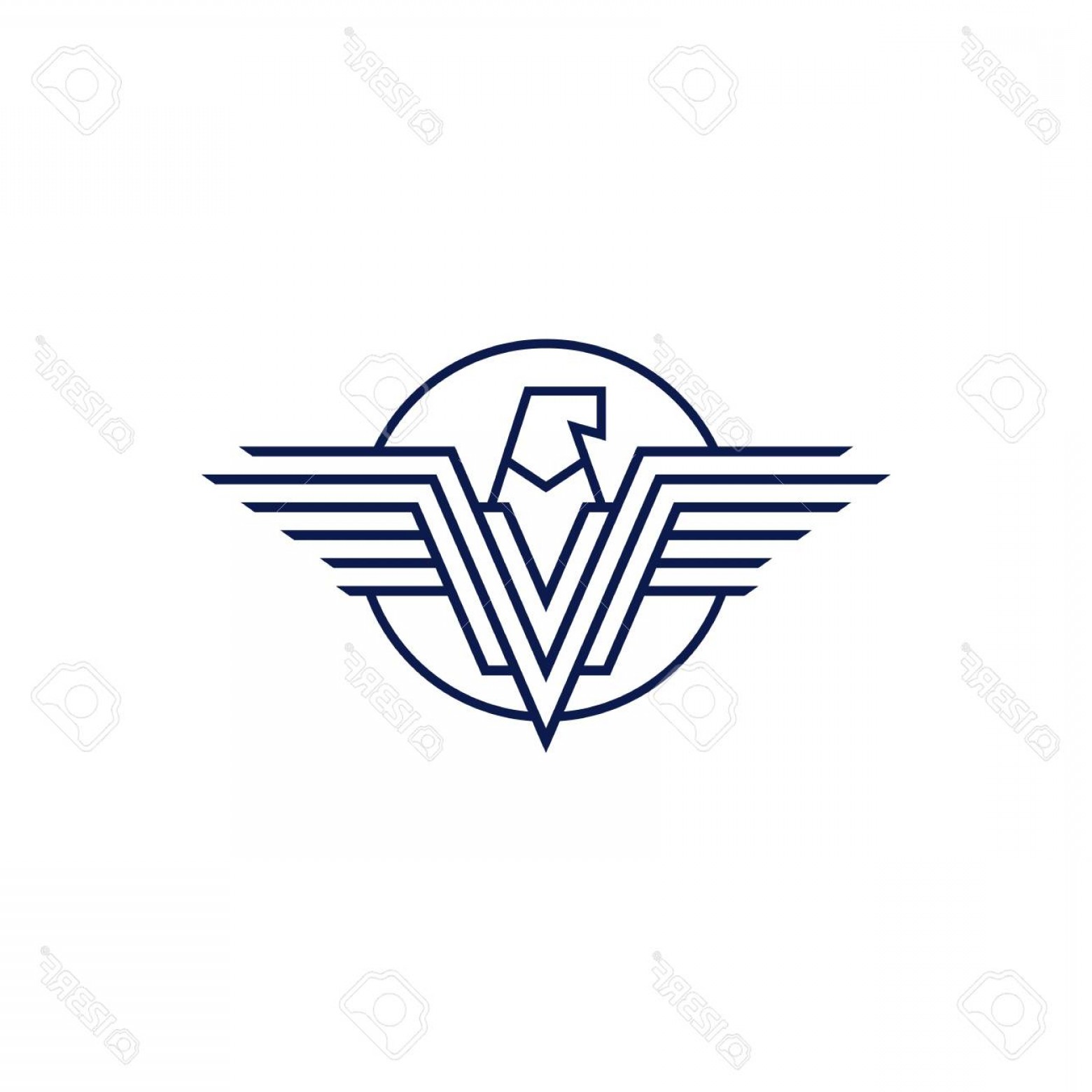 1560x1560 Photostock Vector Falcon Eagle V Letter Wings Logo Vector Icon