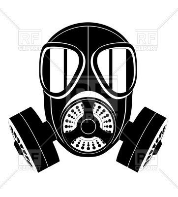 362x400 Silhouette Of Gas Mask Icon Vector Image Of Signs, Symbols, Maps