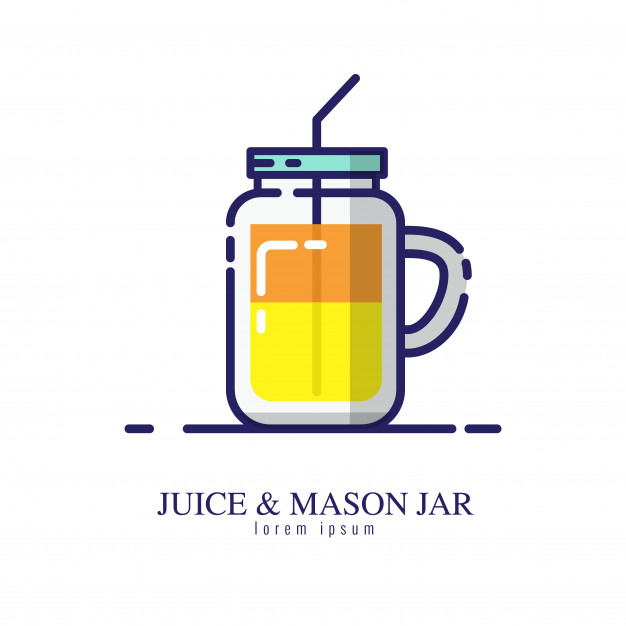 626x626 Juice Mason Jar Icon On A White Background Vector Premium Download