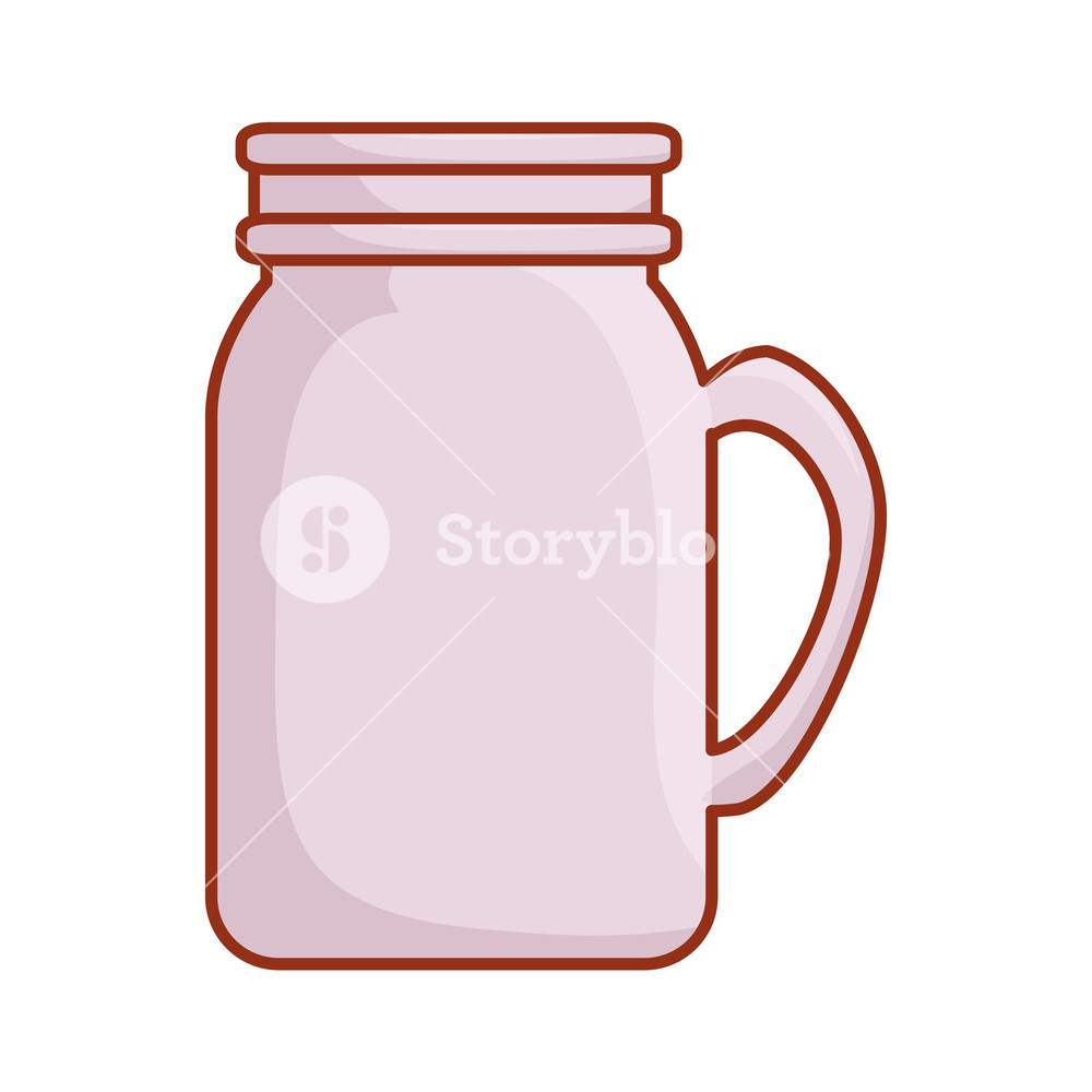 1000x1000 Mason Jar Glass Icon Vector Illustration Design Royalty Free Stock