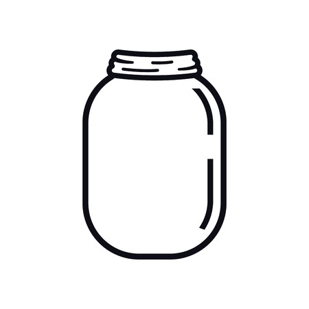 450x450 Mason Jar Glass Rustic Can Icon Isolated And Flat Illustration