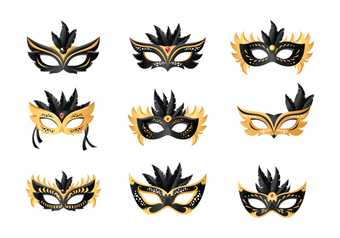 700x490 Masquerade Ball Icons Vector