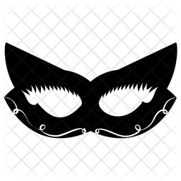 256x256 Masquerade Mask Icon Of Glyph Style