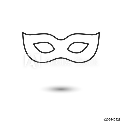 500x500 Carnival Mask, Masquerade Icon Vector Illustration