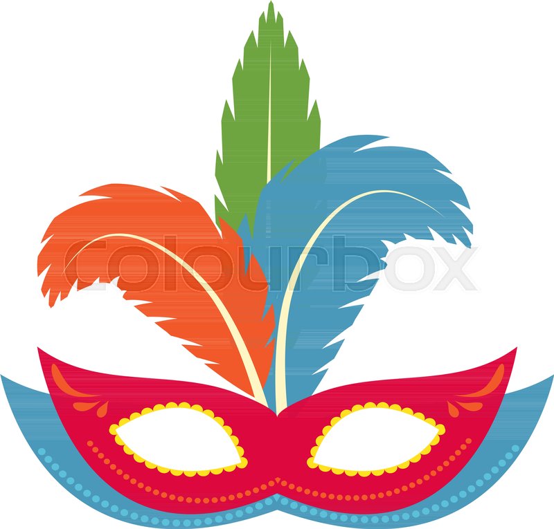 800x765 Carnival Mask Icon, Flat, Cartoon Stock Vector Colourbox