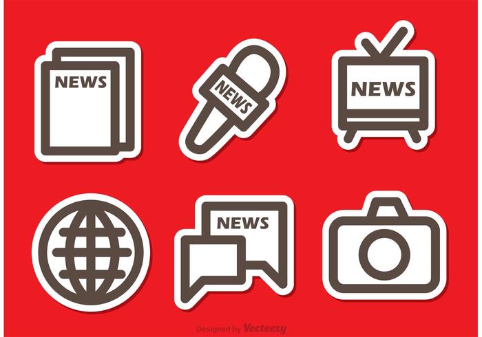 700x490 Simple Mass Media Icon Vectors