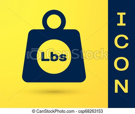 450x379 Blue Weight Pounds Icon Isolated On Yellow Background Pounds