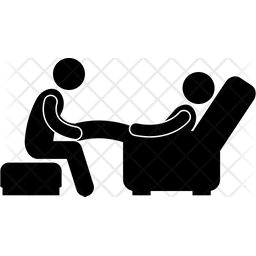 256x256 Foot Massage Icon Of Glyph Style