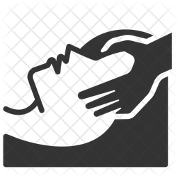 256x256 Head Massage Icon Of Glyph Style