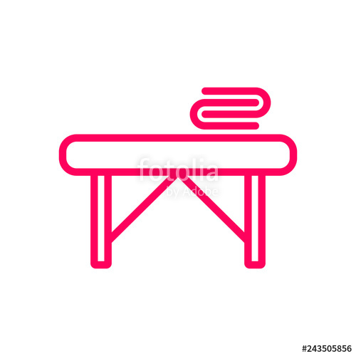 500x500 A Massage Table Outline Icon Element Of Colored Spa Icon