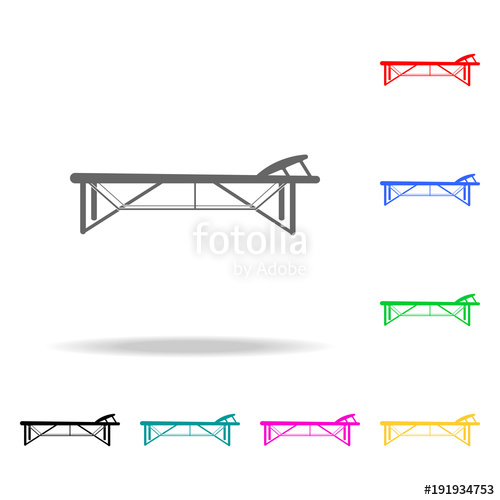 500x500 Massage Table Icon Barber Element Multi Colored Icons For Mobile
