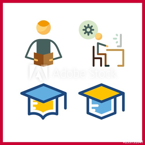 500x500 Graduate Icon Vector Illustration Graduate Set Mortarboard